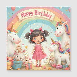 Aniversário de Menina com Unicórnios e Arco-íris