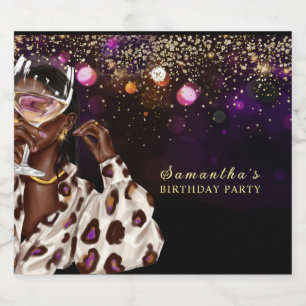 Aniversário de Mulher Afro-Americana Personalizado