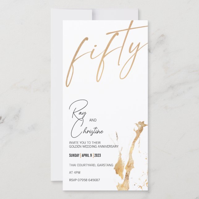 ANIVERSÁRIO DE ouro/CONVITE DE 50 ANOS (Frente)