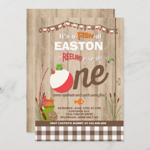 Aniversário de Pesca Convite O-Fish-Ally Um Partid
