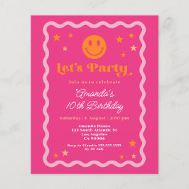 Aniversário de Rapariga Laranja Cor-de-Rosa Rosa d