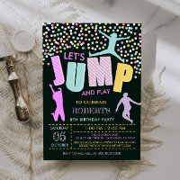 Aniversário de Salto Editável, Convite de Trampoli