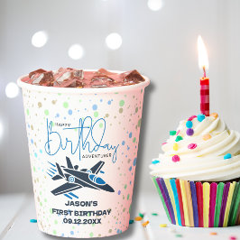 Aniversário de um ano do menino Avião de combate A