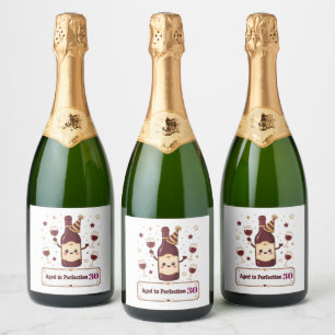 Aniversário de Vinho Fofo Envelhecido à Perfeição