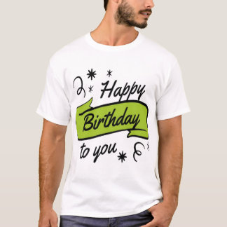 Aniversário Deseja Camisa Básica Masculina