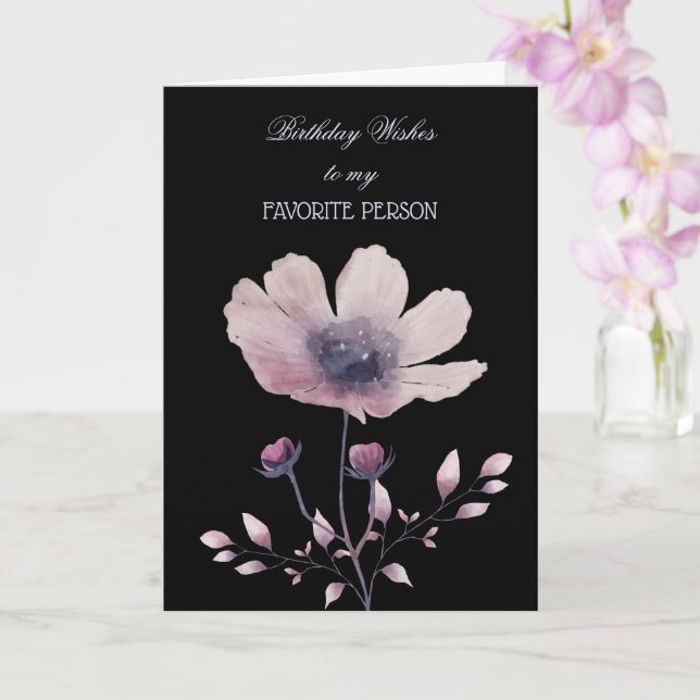 Aniversário Deseja Meu Cartão De Pessoa Favorito (Orquídea)