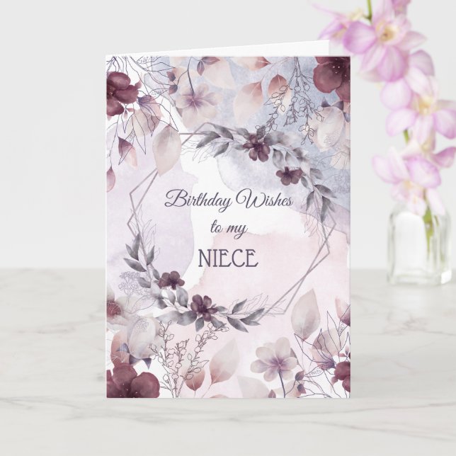 Aniversário Deseja O Meu Cartão De Niece (Orquídea)