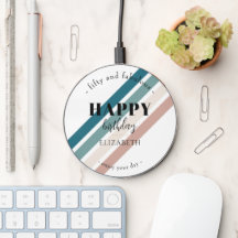 Aniversário design minimalista em cores pastosas