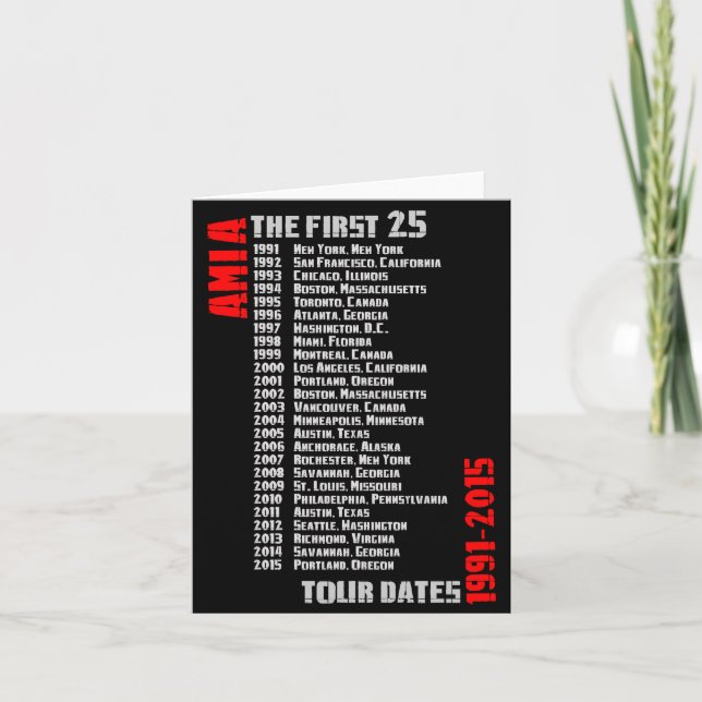 Aniversário do 25 AMIA: Cartões Saudáveis (Frente)