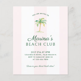 Aniversário do Clube de Praia de Stripe de Cabana 