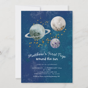 Aniversário do Espaço Exterior Primeiro Convite 