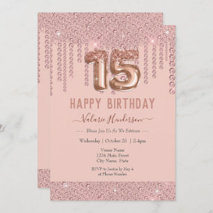 Aniversário do Feliz 15 do Diamante Rosa