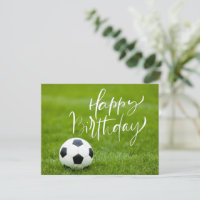 Aniversário do futebol com bola e Parabéns