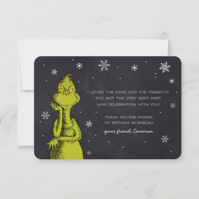 Aniversário do Grinch no Quadro Negro (Frente)