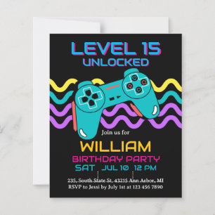 Aniversário do jogador de videogame adolescente