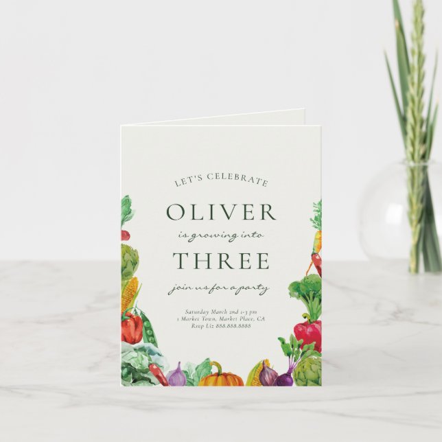 Aniversário do Mercado dos Agricultores Convite Lo (Frente)