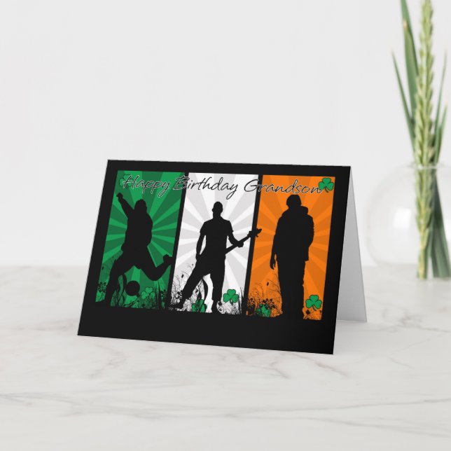 Aniversário do neto na Rua. Cartão de Dia do Patri (Frente)