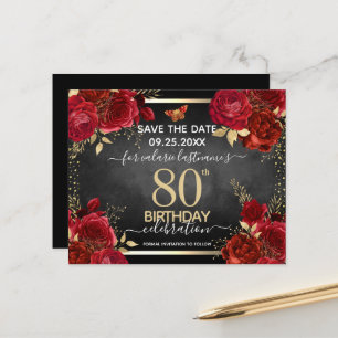 Aniversário do Rosa vermelha 80 Salve o Orçamento