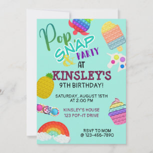 Aniversário do Tambor do Fidget do pop It Bubble