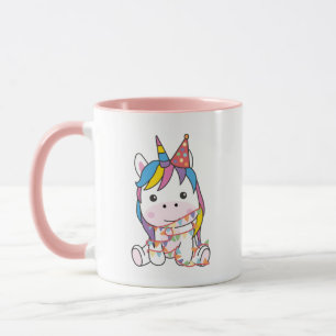 Aniversário Do Unicórnio Para Crianças Uma Caneca