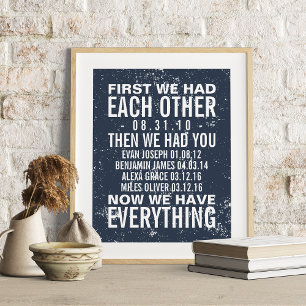 Aniversário e Impressão personalizada de 4 anivers