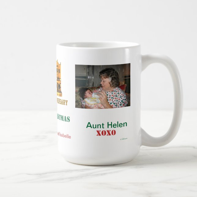 Aniversário feliz 50th e caneca do Feliz Natal (Direita)