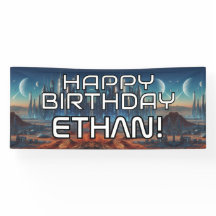 Aniversário FELIZ com tema de Ficção Científica pe