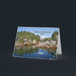 Aniversário, filho, lago mountain, cisne, cartão<br><div class="desc">Um lago da montanha com uma cisne é o ajuste para este cartão colorido do aniversário. Sinta livre mudar o verso interno para serir suas necessidades.</div>