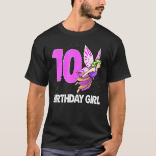 Aniversário Garota 10 Mulheres Fadas Amor Camiseta