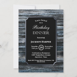 Aniversário Janta Convite de festas de madeira