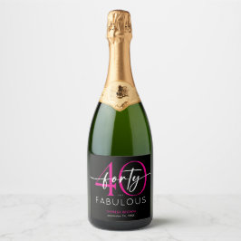 Aniversário Moderno Minimalista Rosa Quarenta Fabu