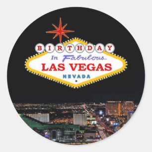 ANIVERSÁRIO na etiqueta fabulosa de Las Vegas