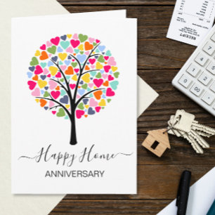 Aniversário na sua casa nova cartão de imobiliária