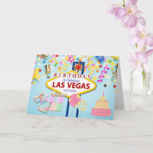Aniversário no Cartão de Las Vegas