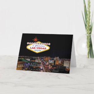 ANIVERSÁRIO no cartão fabuloso de Las Vegas