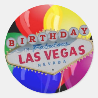 Aniversário no fabuloso adesivo de Las Vegas - Bal