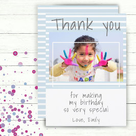 Aniversário Obrigado Cartão com fotos