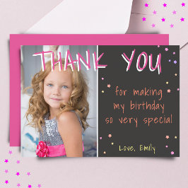 Aniversário Obrigado Cartão com fotos