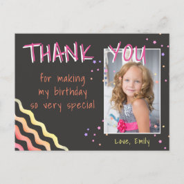 Aniversário Obrigado Cartão com fotos Waves e Star