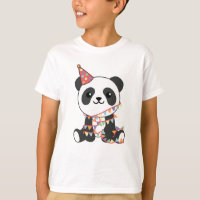 Aniversário Panda Para Crianças Um Camiseta De Hoj