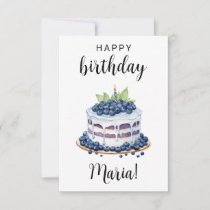 Aniversário Personalizado do Cartão de Bolo de Ani