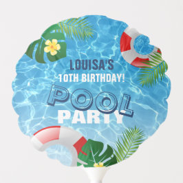 Aniversário Personalizado do Partido da Piscina le