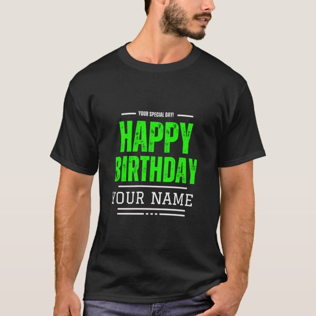 Aniversário Personalizado I Personalizei Camisas d (Frente)