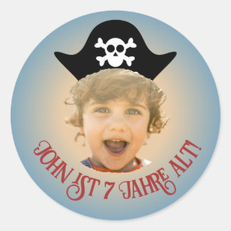 Aniversário Piratas-Foto Autocolante com Foto -