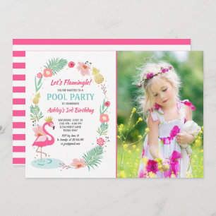 Aniversário tropical do convite de festas de Pisci