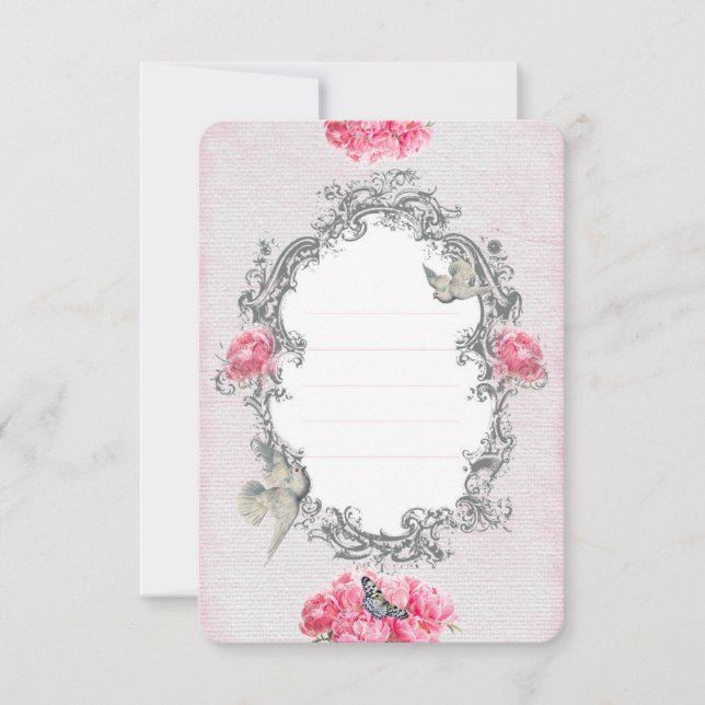 Aniversário - White Linen - Cartão de Convite (Frente)