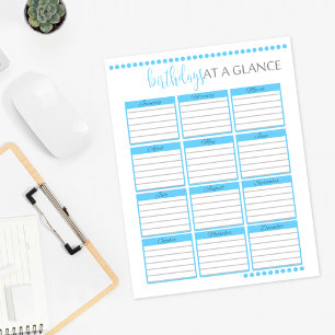 Aniversários Mensais  Azul-bebê