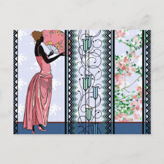 Anjanette em Peach & Blue - Cartões postais