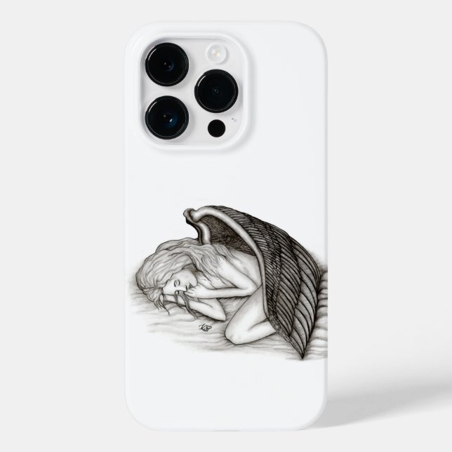 Anjo adormecido, preto e branco (Verso)