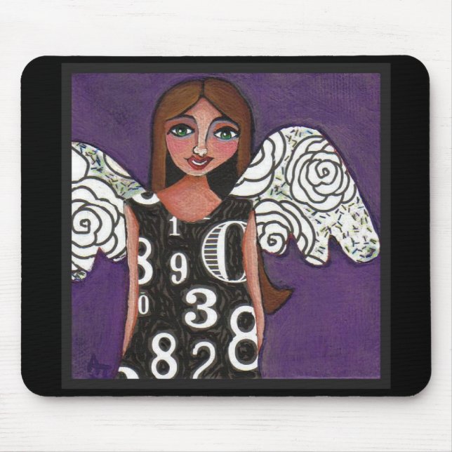ANJO AFORTUNADO dos NÚMEROS - um mousepad (Frente)
